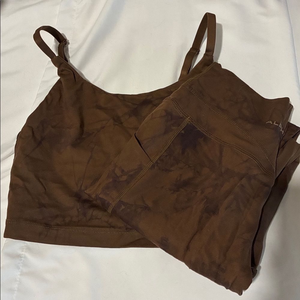 Alphalete brown Tie-Dye Activewear Set
